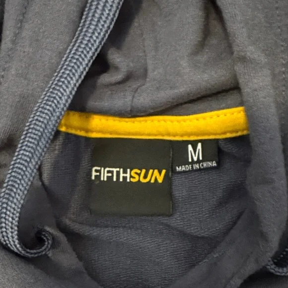 Fifth Sun Navy Sleeveless Hoodie with Yellow Graphic - Picture 2 of 3